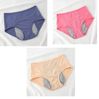 Large Size Breathable Front And Rear Leak-Proof Mid-High Waist Underwear