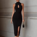 Women's Solid Color Sexy Hollow-Out Dress