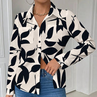 Women's Printed Casual Long-Sleeve Shirt