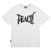 Foam Letter Short Sleeve Loose Couple Casual T-shirt