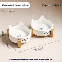 2-in-1 Cat Food Bowl Pet Water Bowl Anti-tumble
