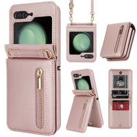 Zipper Crossbody Foldable Screen Phone Case