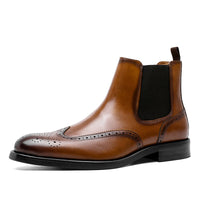 Men's Leather Tips In Western Boots