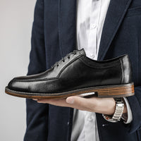 Low-cut Business Dress Shoes British Retro Polished Color