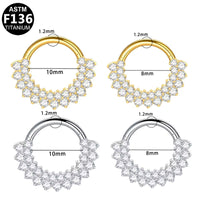 G23 Titanium Alloy Zircon Nose Stud
