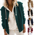 Solid-color Corduroy Cardigan A Casual Relaxed-fit Long-sleeve Jacket With A Lapel Collar