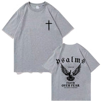 Jesus Faith Over Fear Christian Peace Dove Graphic T-Shirt