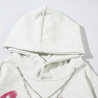 Loose Casual Letters Printed Hoodie
