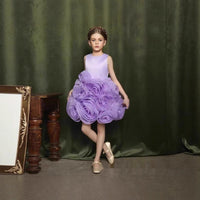 Princess-style Dress With 3D Floral Detailingelegant Performance Gown