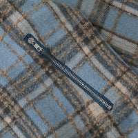 American Color-contrast Check Polo Collar Jacket Men's