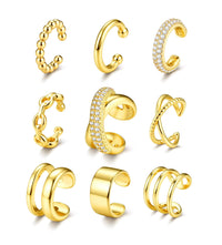 Electroplated Zircon Ear Cuff Set For Women