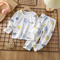 Children's Cotton Homewear Suit Summer Long-sleeve Pajamas Thin