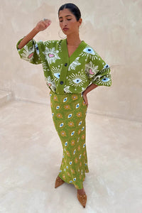 Printed Elastic Waistband Fashionable And Casual