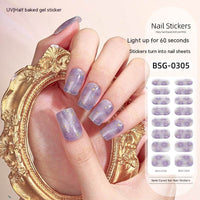 Gel Nail Art Sticker Christmas Semi-curing Nail Sticker