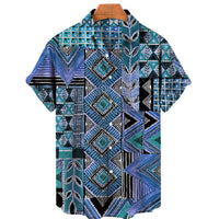 Men's Summer Fashion 3D Digital Printing Casual Trend Short Sleeve Shirt