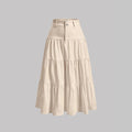 Stylish Womens Solid-color High-waisted Skirt
