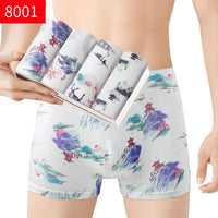 Men's Boxers Mid-waist Breathable Youth Boxer Underwear