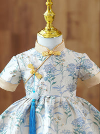 Girls' Fashion Simple Chinese Cheongsam Birthday Party Clothing