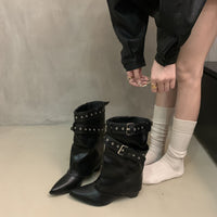 Women's Fashion Pointed-Toe Ankle Boots