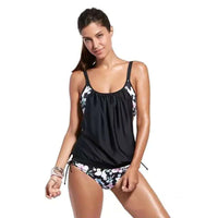 Bikini Amazon women's split stripes conservatively covered belly