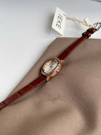 Genuine Leather Small Dial Women's Simple Retro Belt Watch