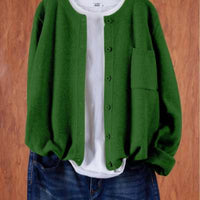Pure Color Warm Keeping Knitted Cardigan For Women