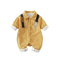 South Korea Baby Autumn Clothing Shirt Jumpsuit Handsome Baby
