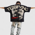 Men's Casual Retro Loose-Fit Printed Short-Sleeve Top