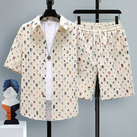 Men's Casual Sports Cool Shorts Two-piece Set