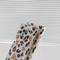 Square Leopard Print Shell Phone Case