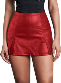 Autumn And Winter Small Leather Skirt Women's High Waist