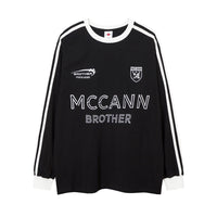 American Street Stitching Stripe Long Sleeves Spring And Autumn