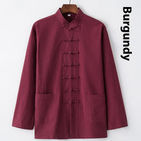 Cotton And Linen Top Chinese Style Clothing Retro Collar Buckle