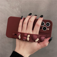 Wristband Burgundy Strawberry Silicone Phone Case