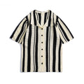 Empty Polo Collar Stripes Shirt