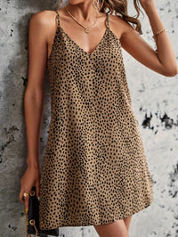 European And American-style Full-print Slip Dress
