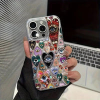 Cute Eye Phone Case With Feather-Like Texture
