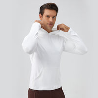 Mens AutumnWinter Moisture-Wicking  Quick-Drying Hooded Sweatshirt For Fitness And Sports