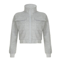 New Pure Color Slimming Loose Short Hot Girl Turtleneck Coat