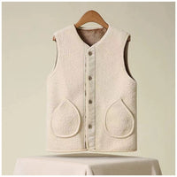 Sleeveless Waistcoat Velvet Thermal Vest Coat