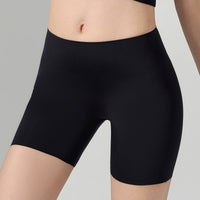 Ice-silk Seamless Mid-rise Tummy-control Butt-lifting Anti-exposure Leggings