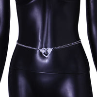 Rhinestone Wings Heart Multilayer Waist Chain