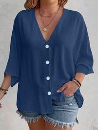 Ladies' Fashion Solid Color Button Cardigan Long Sleeve