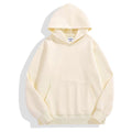 500g Heavy-duty Fleece Shoulder Down Hoodie Without Drawstring