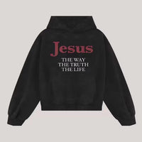 Jesus Is The Way HoodieT-Shirt With A Crew Neck And Long Sleeves