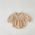 Baby Girl Doll Collar Floral Long-sleeved Triangle Romper