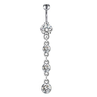 Amazon's New Product Exquisite Zircon Belly Button Ring Stainless Steel