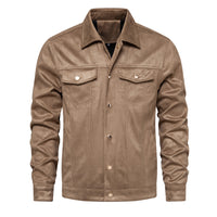 Fashion Slimming Men's Polo Collar Jacket Casual Jacket