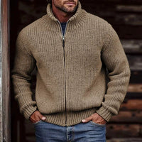 Mens Printed Long-Sleeve Zip-Up Hoodie Top
