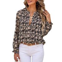 Wear Pullover Temperament Commute Style All-match Floral Print Pullover